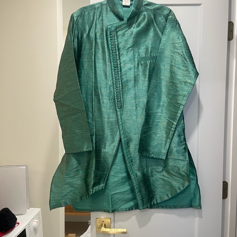 Green Men's Sherwani Set
